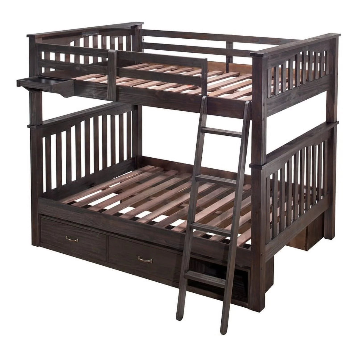 Solid Pine Wood Over Full Bunk Bed in Espresso W37383