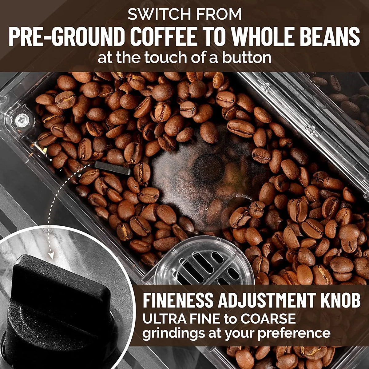 Black Automatic Coffee Espresso Machine D7199