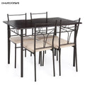5PCS Metal Frame Dining Table Chairs Set V9711