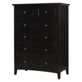 Black 5 Drawer Chest T4825