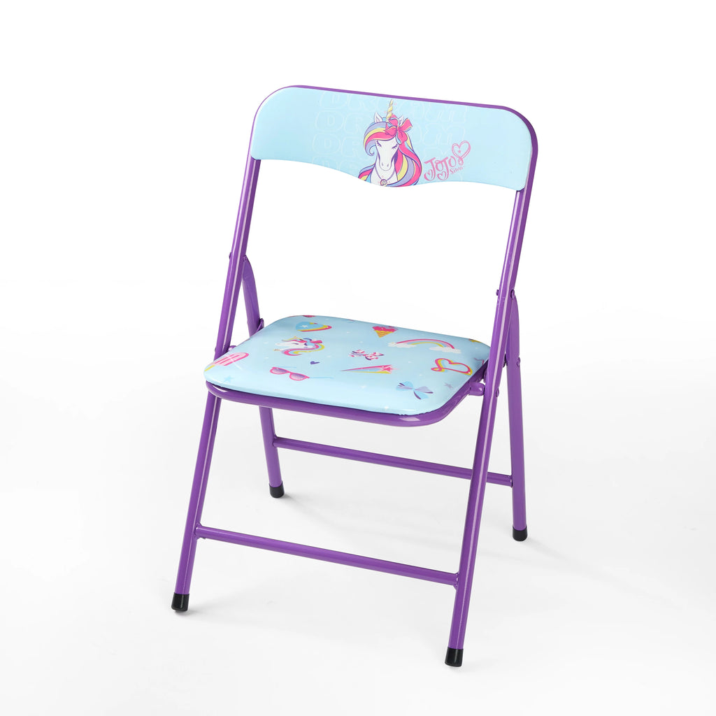 Blue Metal Folding Desk and Chair Set Y5858