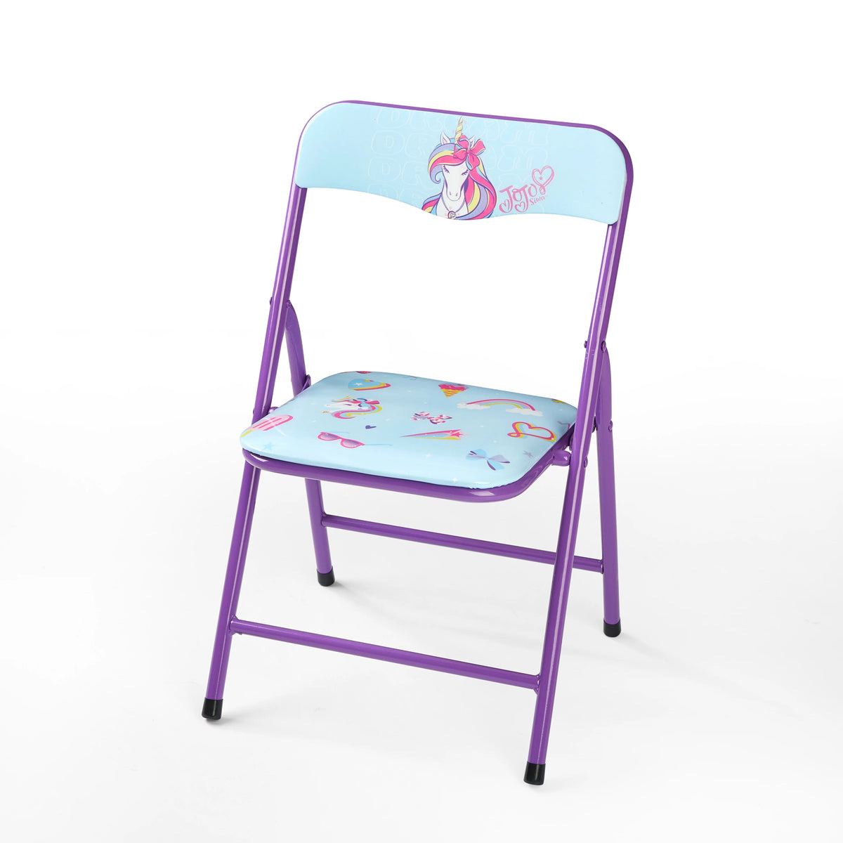 Blue Metal Folding Desk and Chair Set Y5858