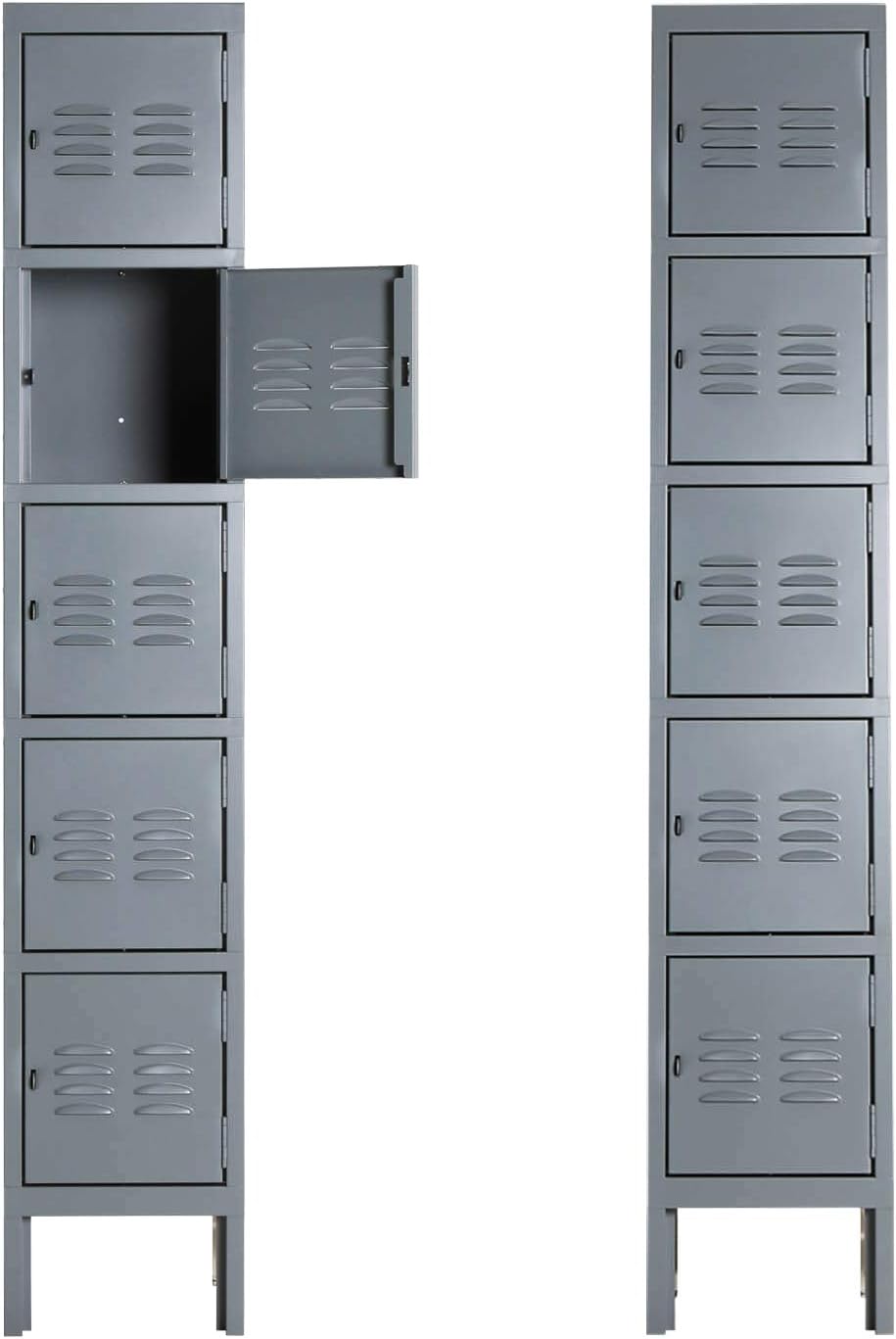 Triple Tier 3 Door Gray Metal Locker U535