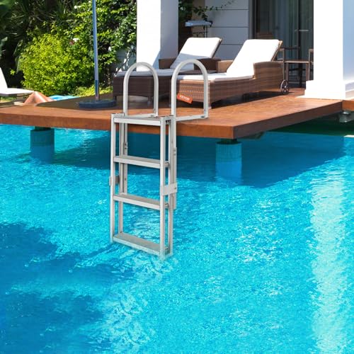5 Steps Aluminum Retractable Dock Ladder S5634