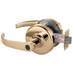 Cylindrical Lock Bright Bronze Clear Coated Y7691