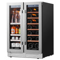 24 inch Dual Zone Wine Cooler Beverage Refrigerator N818