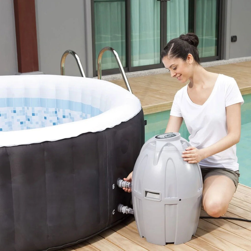4 Person Portable Inflatable Outdoor Hot Tub Spa G22219