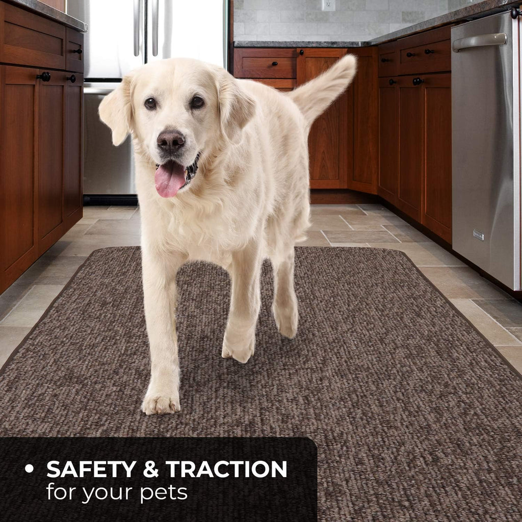 Skid-Resistant Carpet Runner Pebble Gray 20 Feet X 27 Inches R180