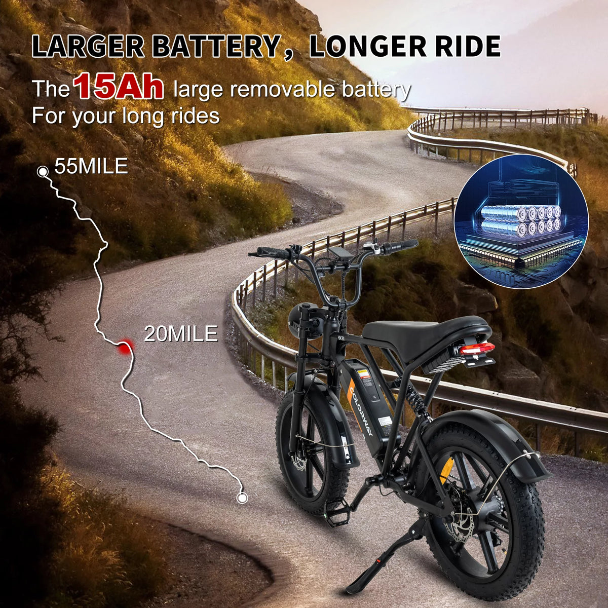 750W Electric Bike 20X4.0 Fat Tire 48V 15Ah Battery L175515
