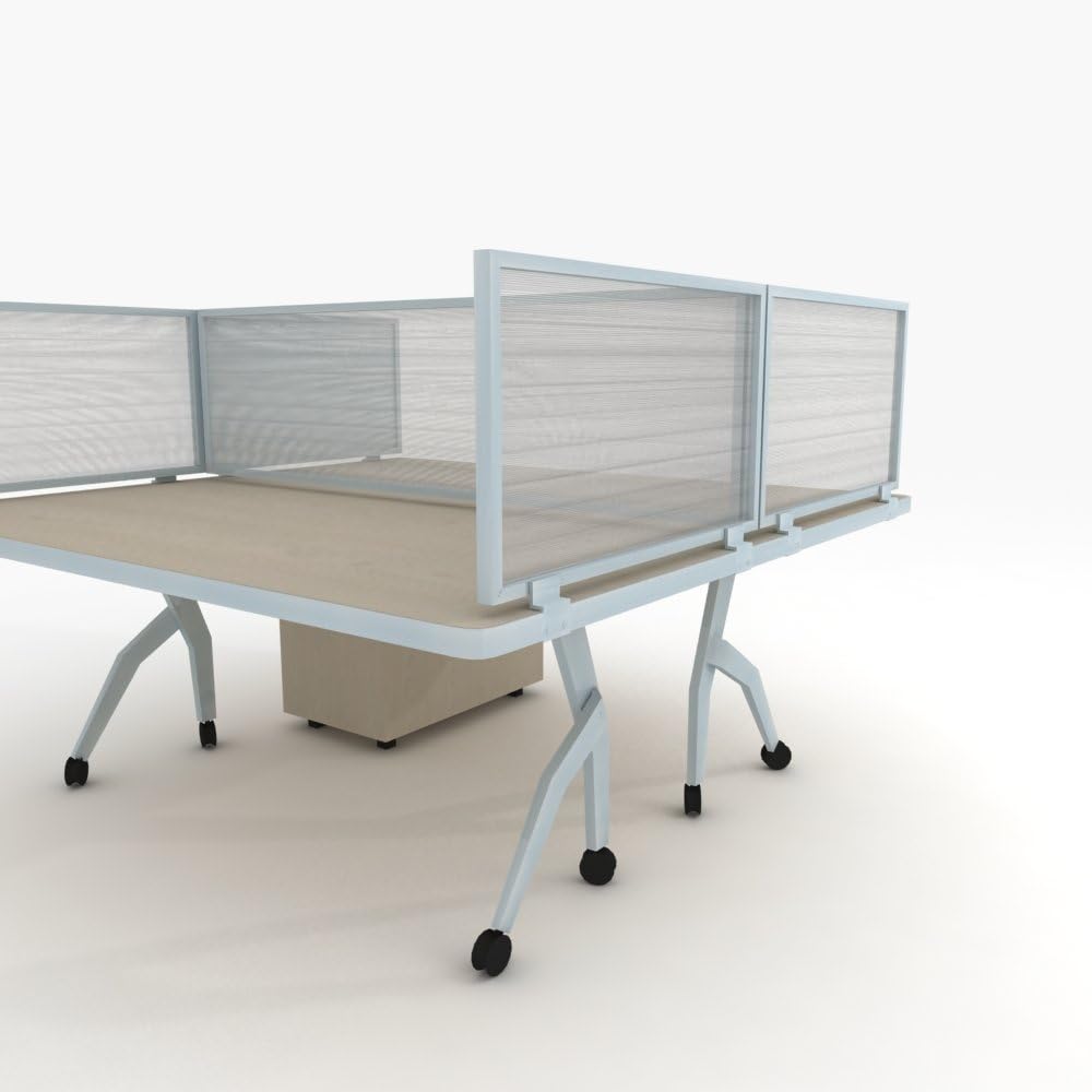 Polycarbonate Desk Mounted Privacy Panel W8012