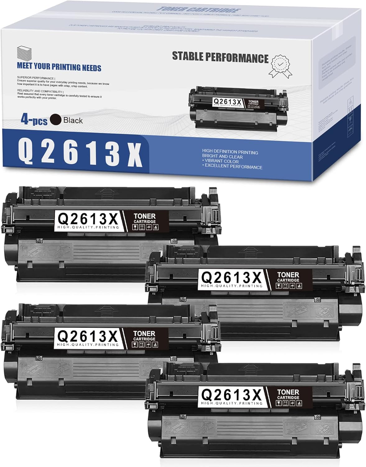 Compatible Toner Cartridges Replacement Black 4-Pack A225460