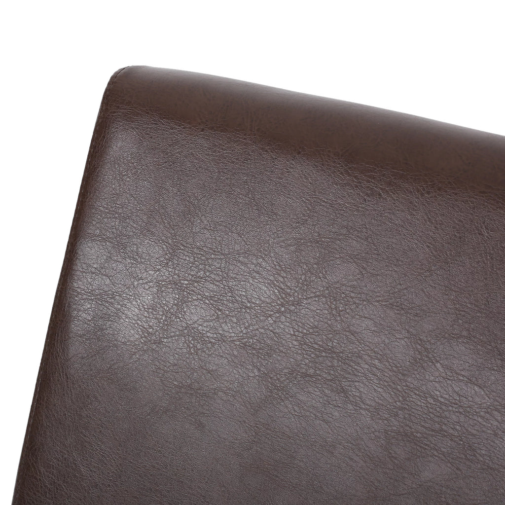 Faux Leather Dining Chairs Set of 4 Dark Brown I497356