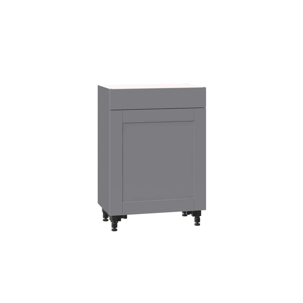 24x34.5x14 in. Shallow Base Cabinet with Metal Drawer Box in Gray T70007