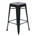 Antique Black Metal Barstools 2-Pack I869