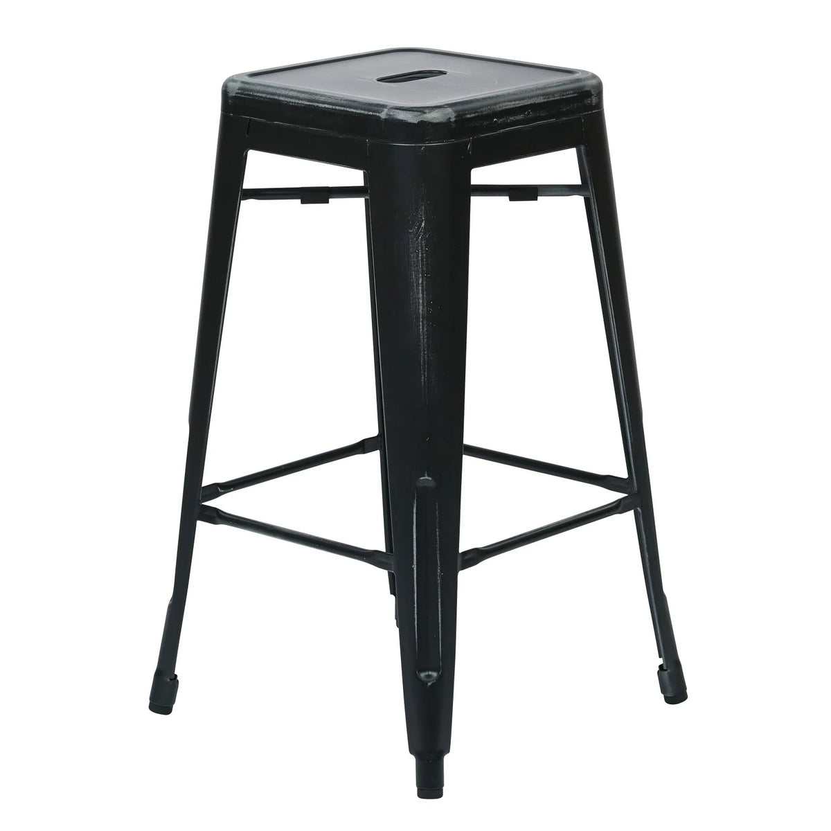 Antique Black Metal Barstools 2-Pack I869
