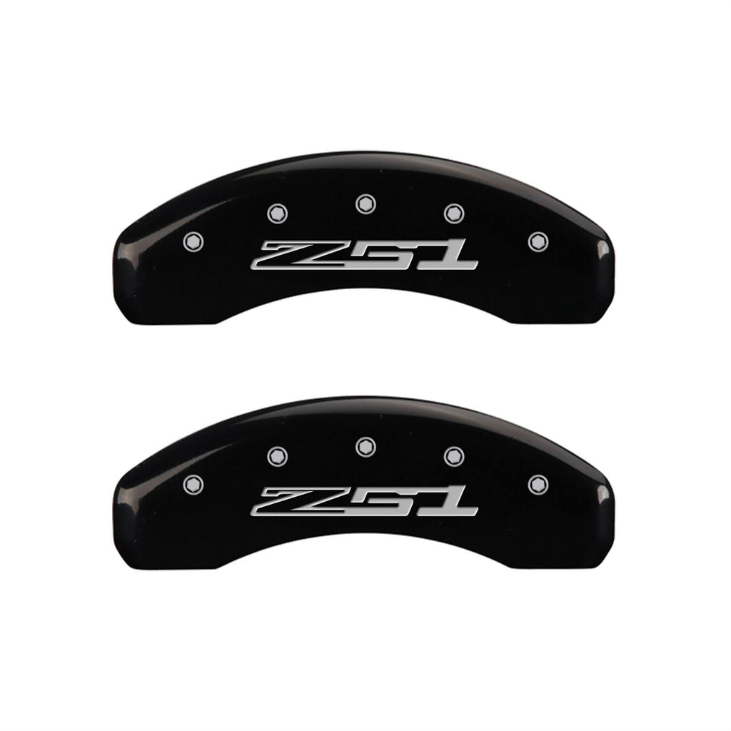 4 Caliper Covers Black Finish Silver G696291