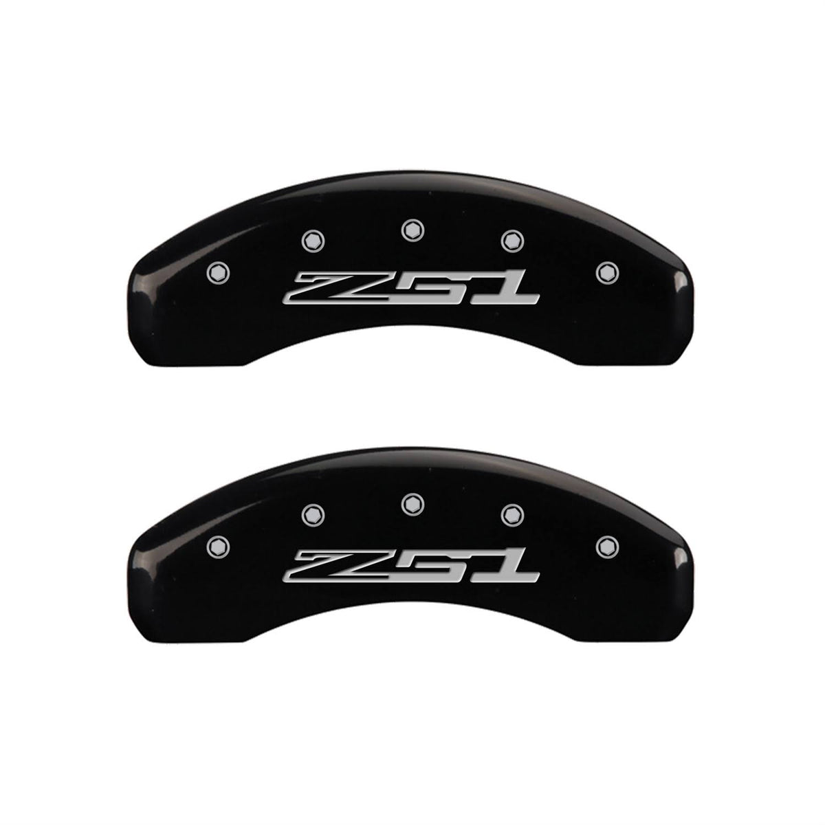 4 Caliper Covers Black Finish Silver G696291