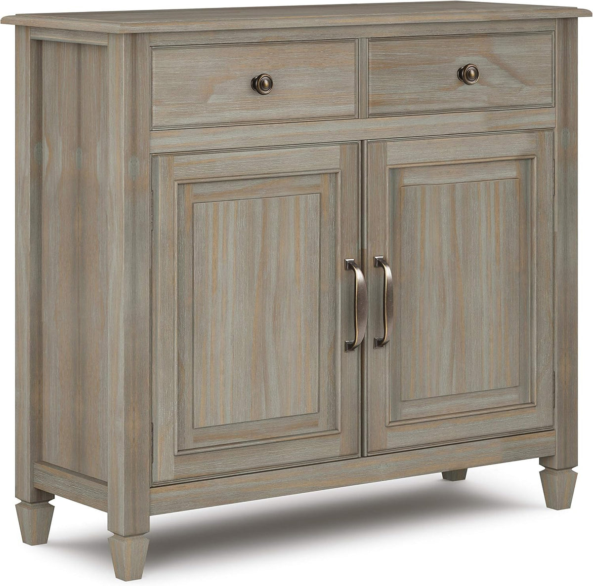 Light Golden Brown Solid Wood Storage Cabinet with 2 Drawers C836057