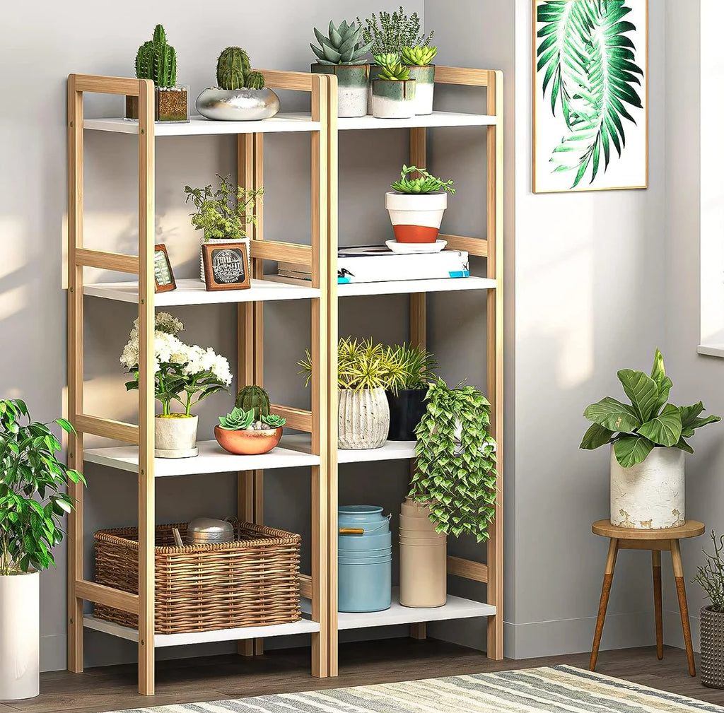 4 Tier Bamboo Storage Shelf Bookshelf N411