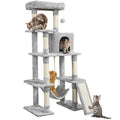 Gray 4-Level Cat Tree with Hammock Q742873