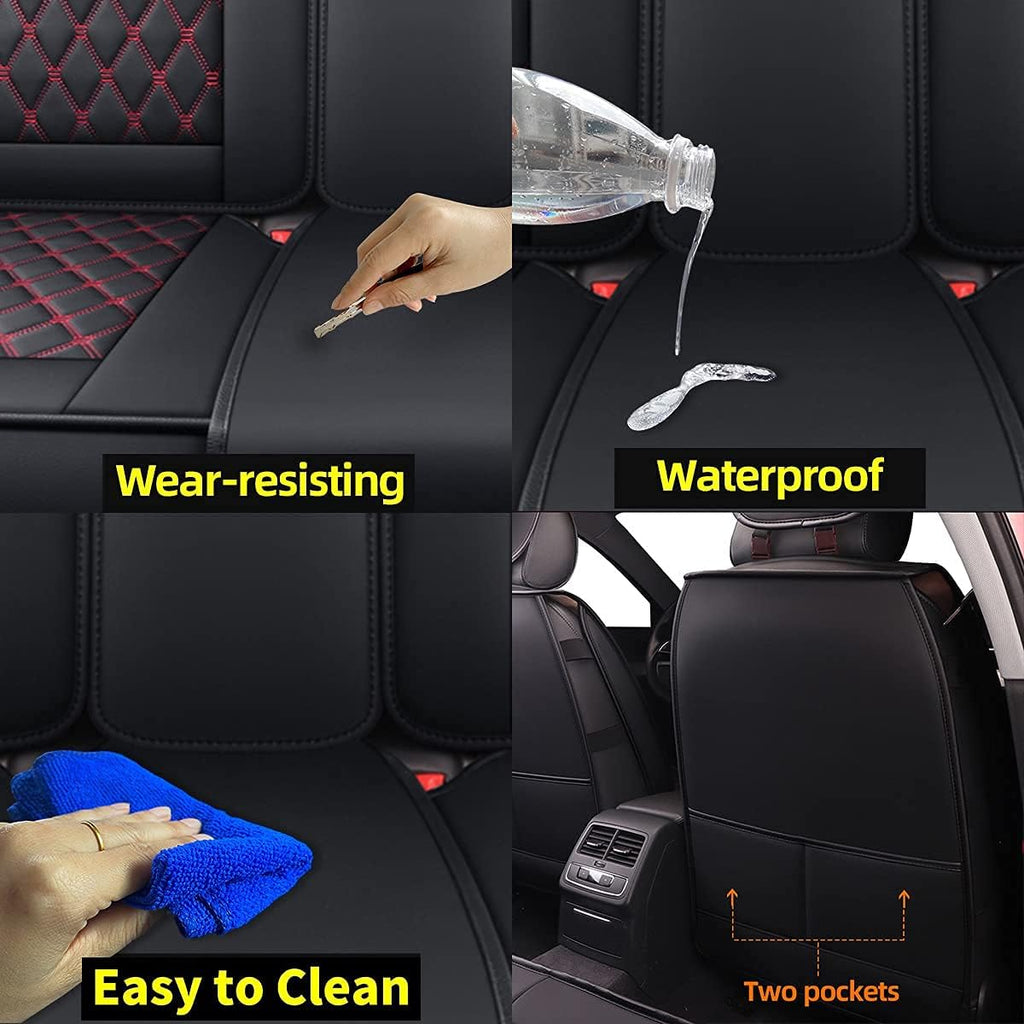 Leather Waterproof Car Seat Covers Full Set A61453