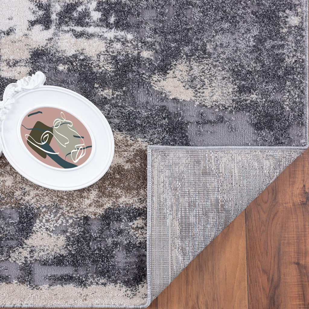 Modern Abstract Area Rug Gray 8 x 10 X14599