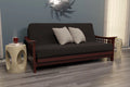 Wood Full Size Futon with Mattress O242827