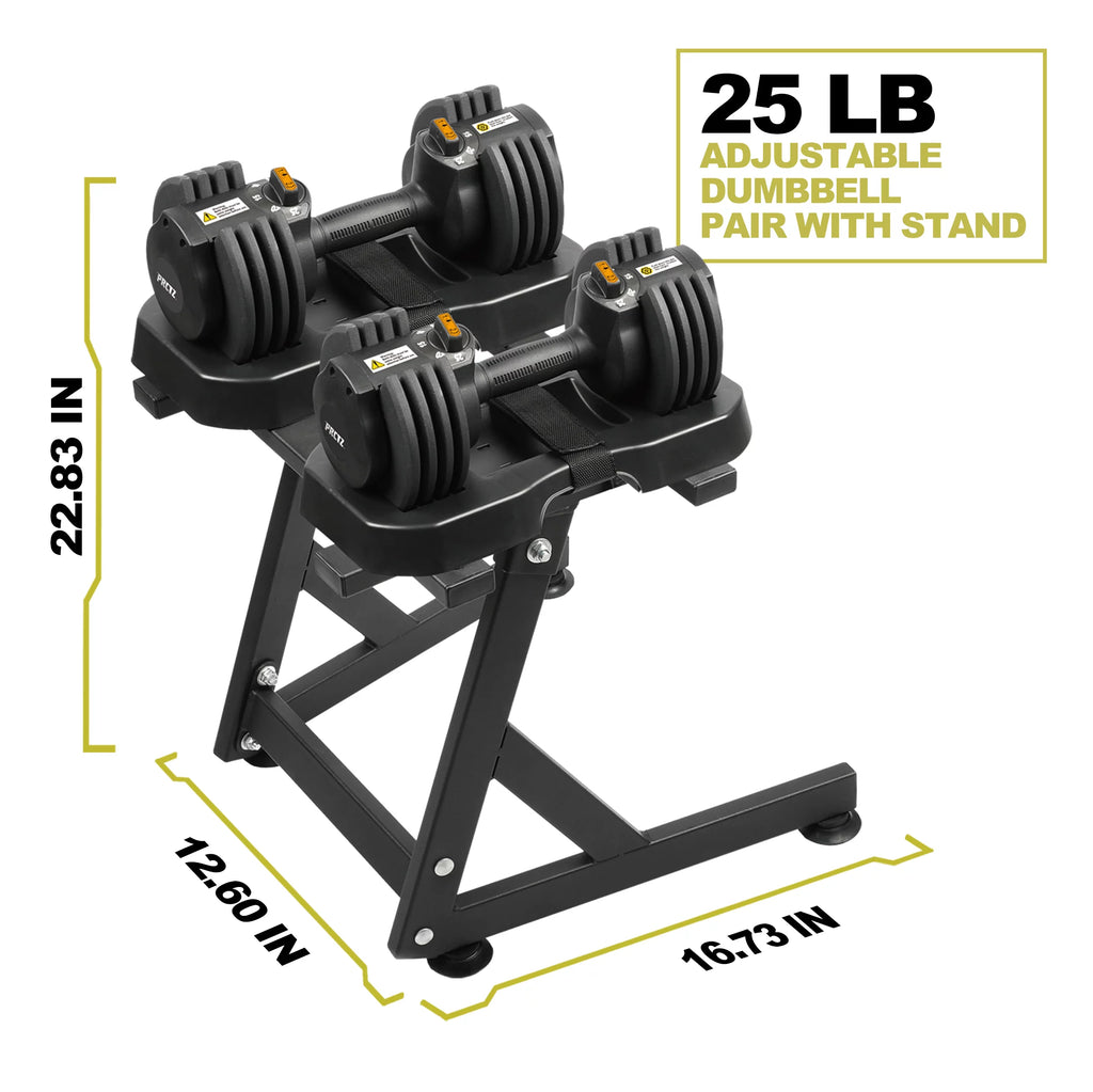 10-30lb Quick Select Adjustable Dumbbell Pair with Stand M2856