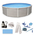 24-ft Round 52-in Deep Metal Wall Swimming Pool X23601