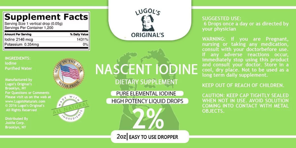 2% Nascent Iodine Liquid Drops 2oz X1587