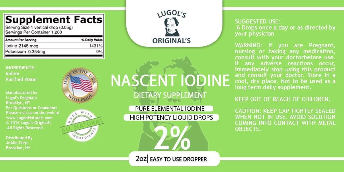 2% Nascent Iodine Liquid Drops 2oz X1587