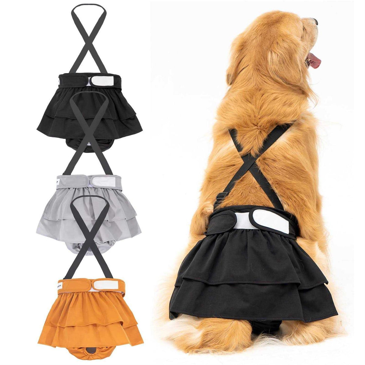 Washable Reusable Female Dog Diaper 3 Pack T566893