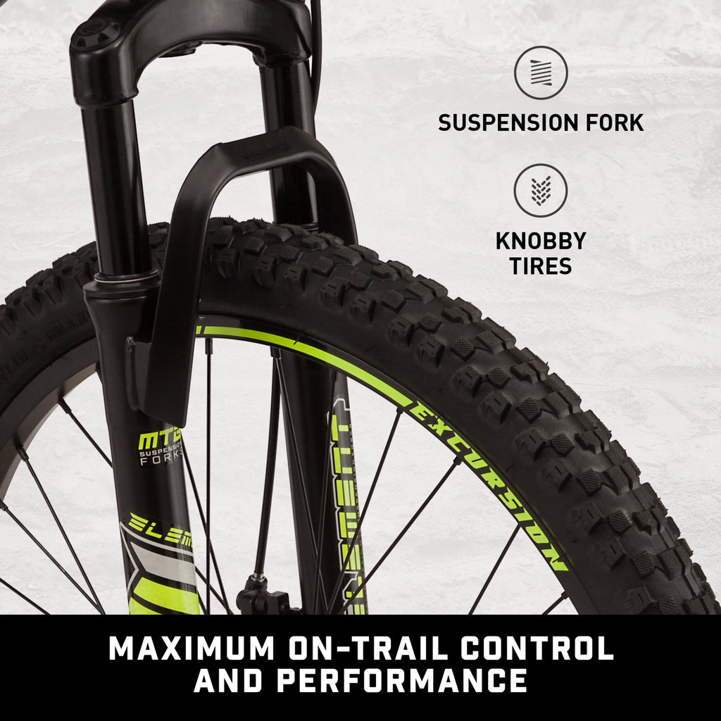 24-in. Mountain Bike, Black and Yellow, 21 Speeds C36453