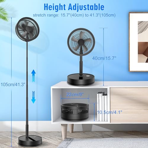 Portable Foldable Rechargeable Oscillating Fan X178374
