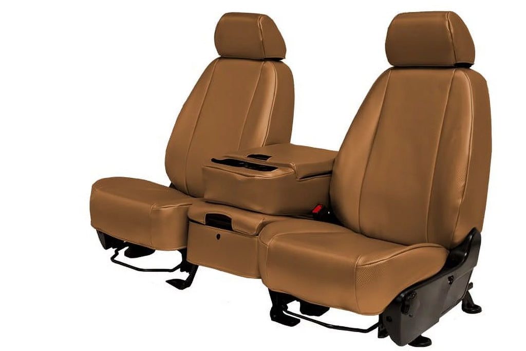 Carbon Fiber Seat Covers with Beige Insert and Trim X431368