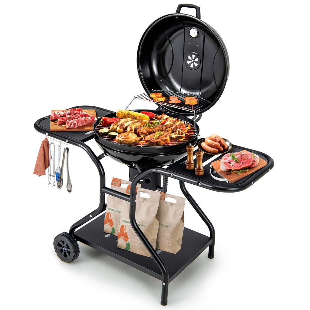 22 inch Charcoal BBQ Grill with Thermometer B540