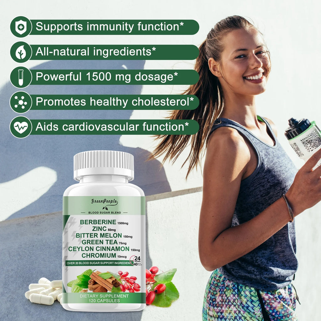 Berberine Supplement 1500mg 120 Capsules Y142