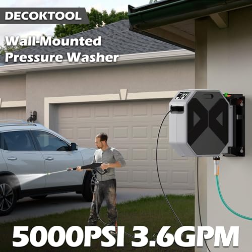5000 PSI Electric Pressure Washer with 100FT Hose, Black J4143