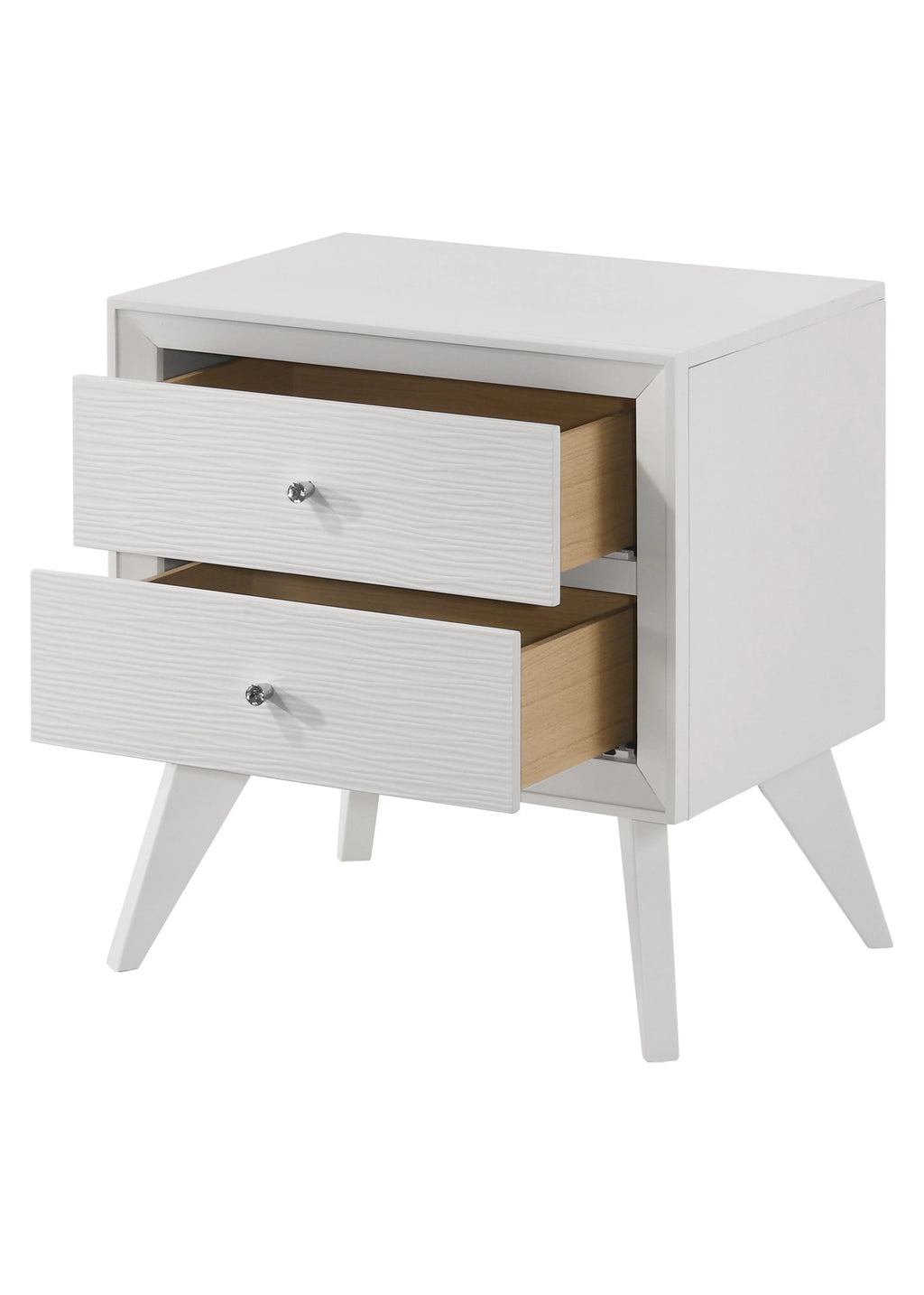 White 2 Drawer Night Stand S288
