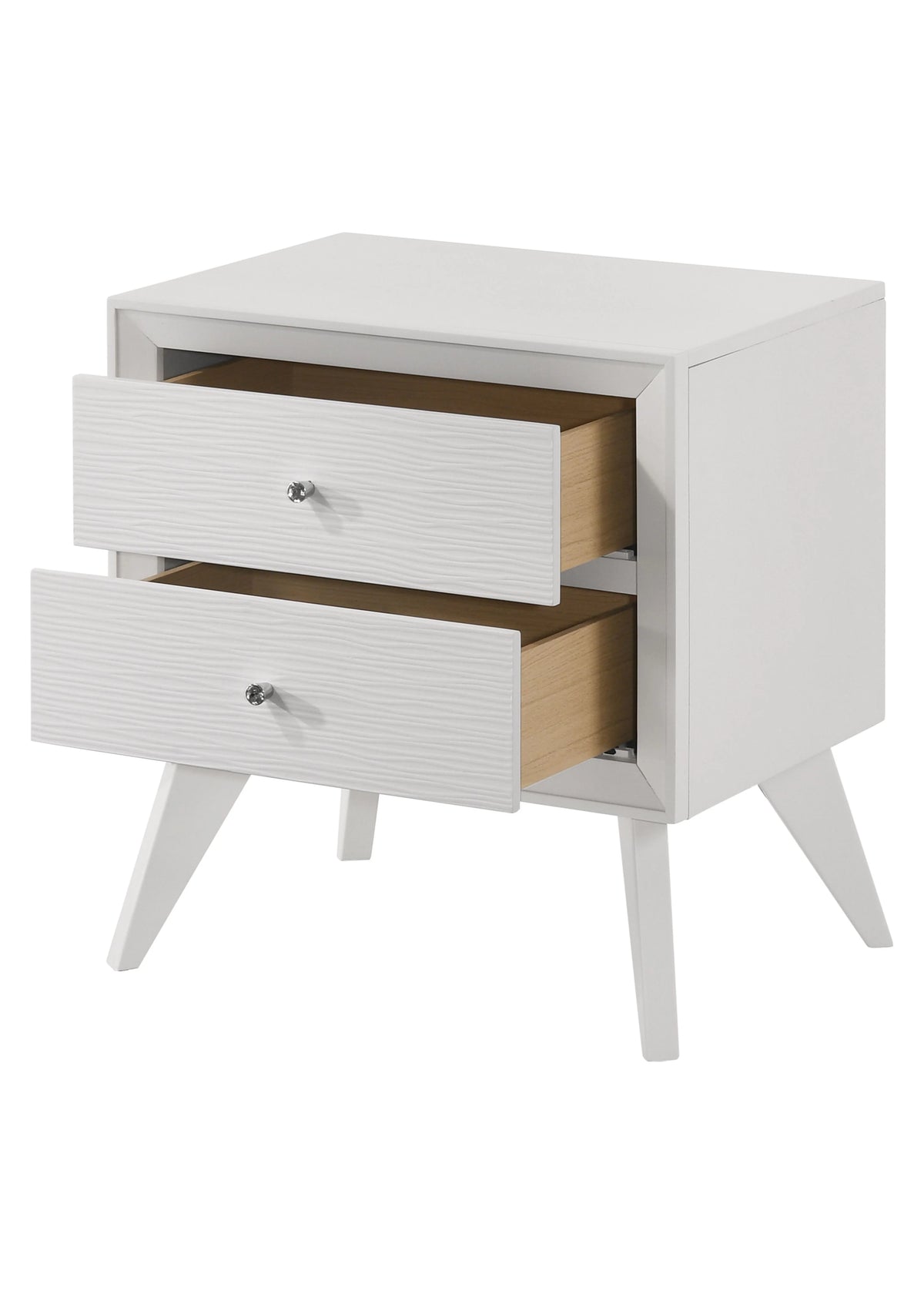White 2 Drawer Night Stand S288