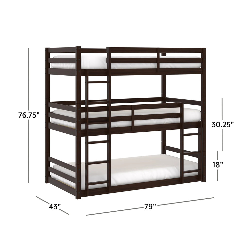White Wood Convertible Bunk Bed P8473