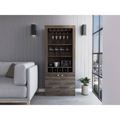 Dark Walnut Bar Cabinet D64675