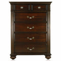 6 Drawer Chest Dark Walnut Brown E67504