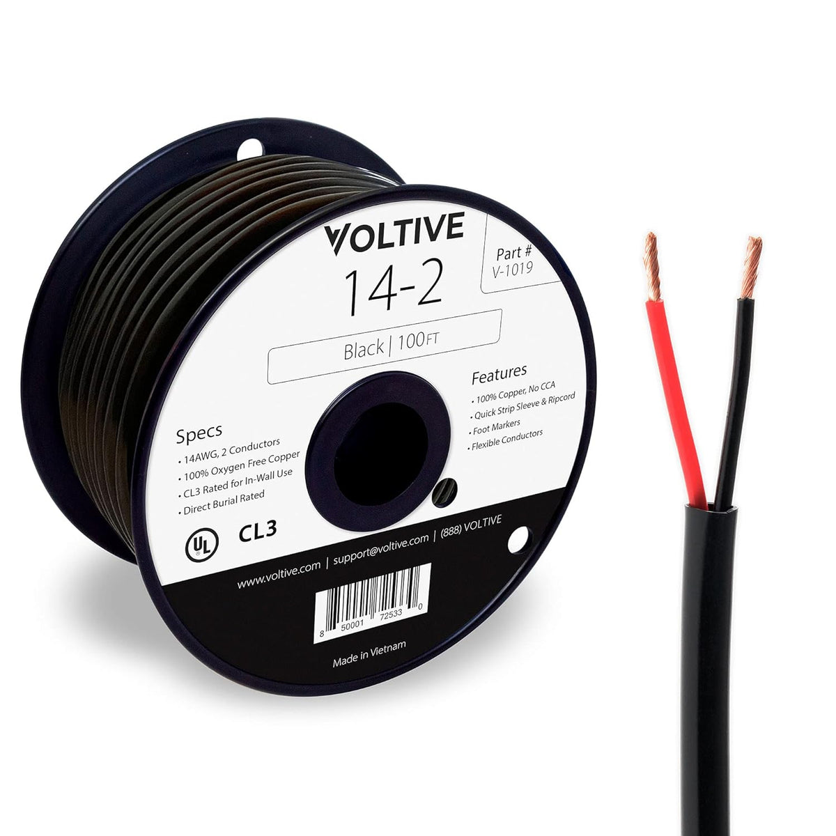14 AWG 2 Conductor Oxygen-Free Copper Speaker Wire H6282