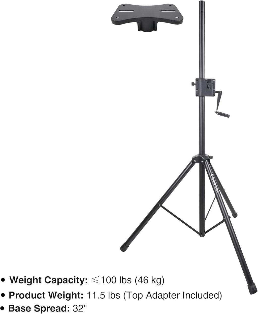 2-Pack Crank-Up Tripod Speaker Stands with Carry Bags I2420