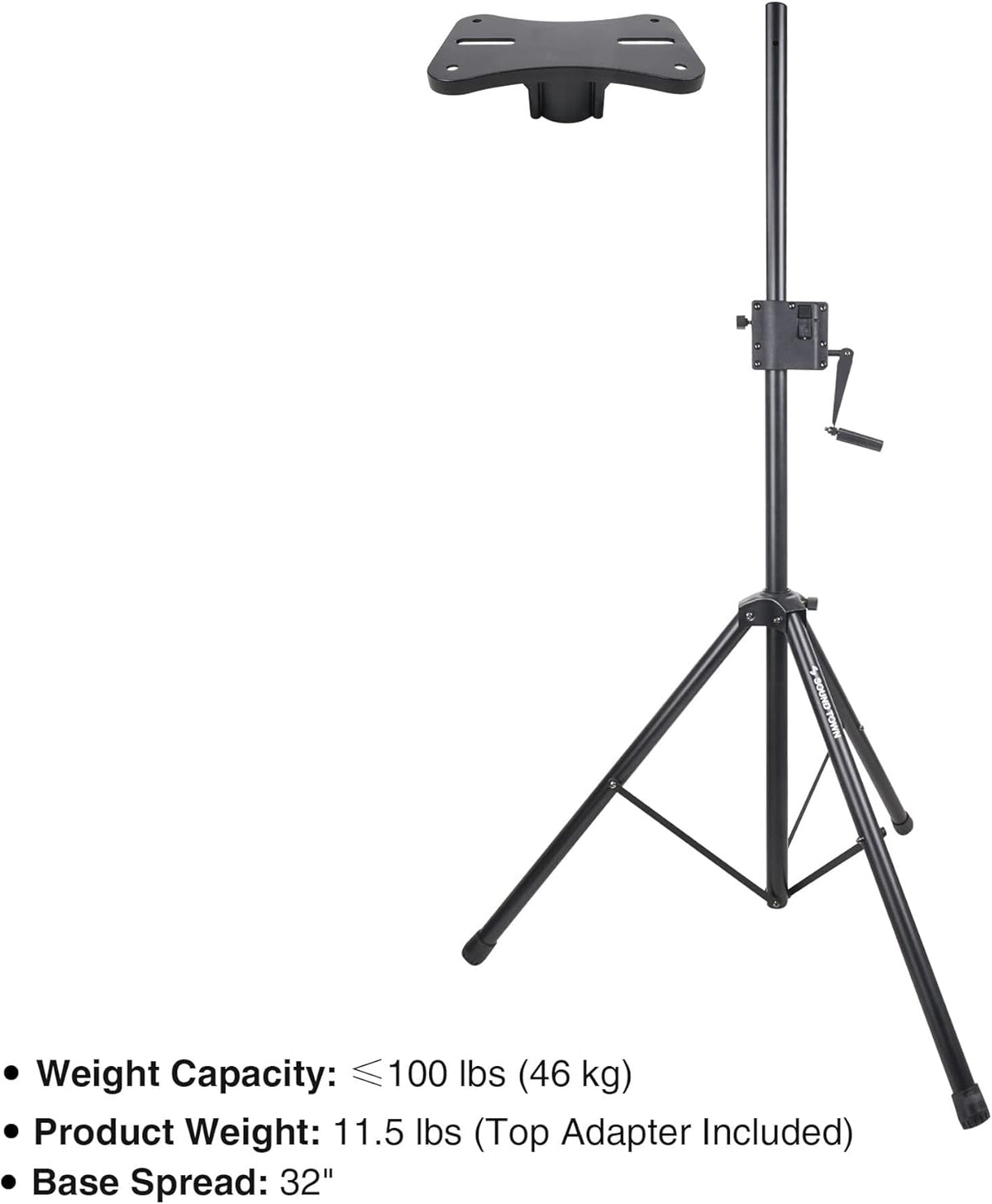 2-Pack Crank-Up Tripod Speaker Stands with Carry Bags I2420