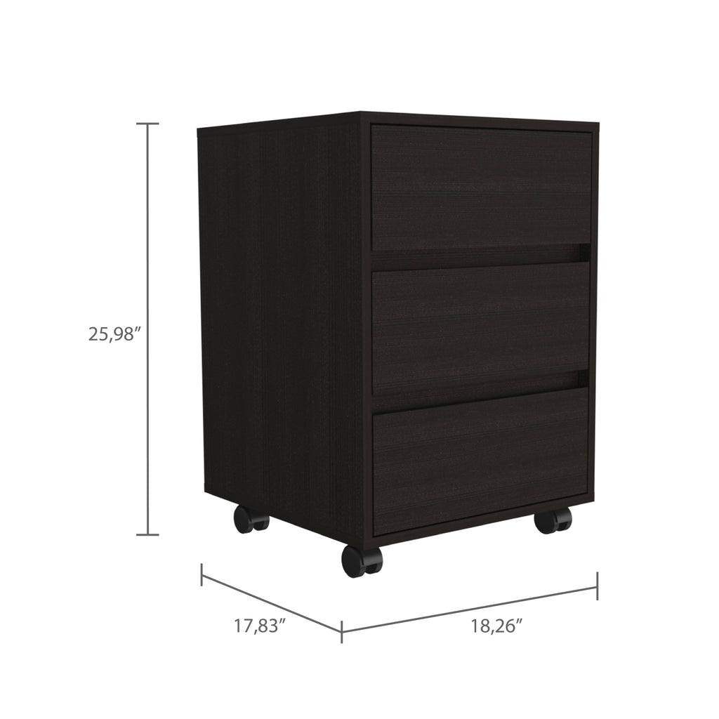 White 3 Drawer Filing Cabinet X939435
