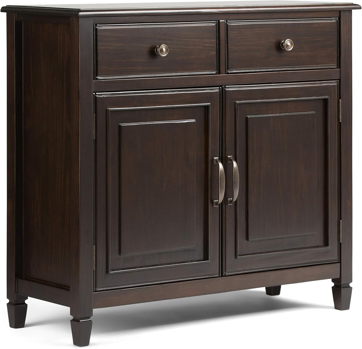 Light Golden Brown Solid Wood Storage Cabinet with 2 Drawers C836057