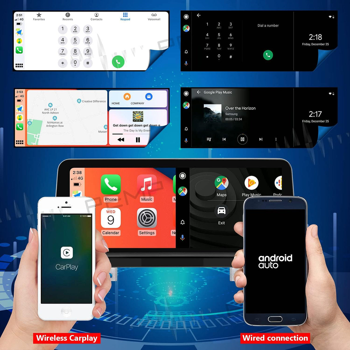 Android 10 10.25 inch 1920x720 Screen Carplay Android Auto A749530