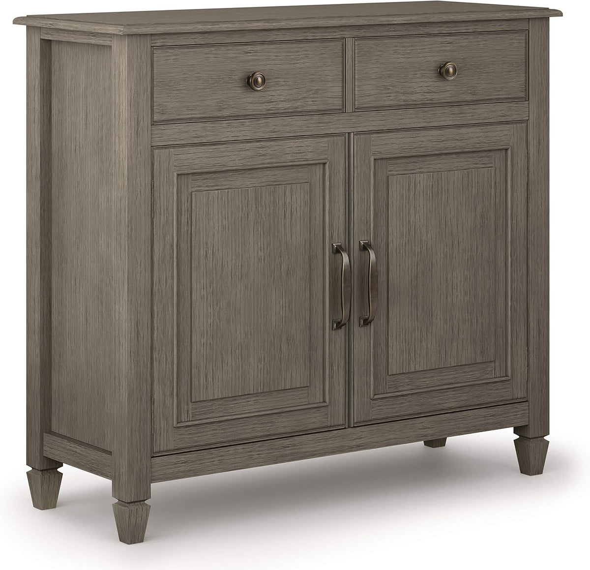 Light Golden Brown Solid Wood Storage Cabinet with 2 Drawers C836057